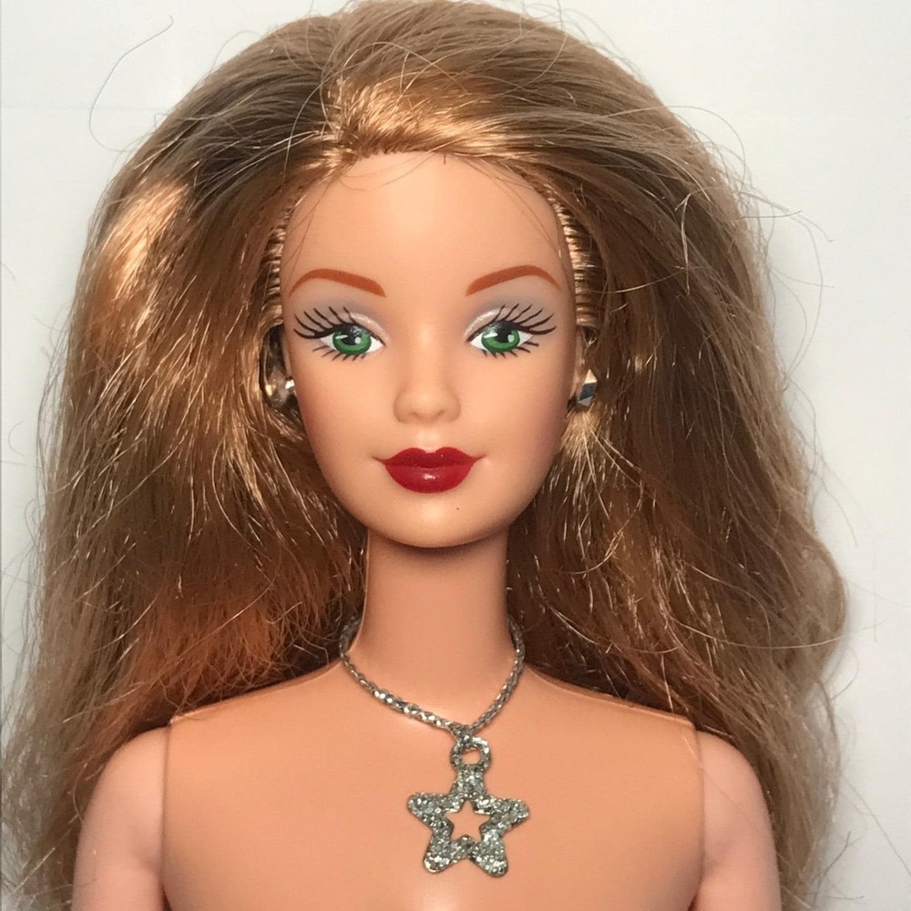 Nude Barbie 2000 Holiday Surprise Blonde Hair Green Eyes Mackie #27290 Doll